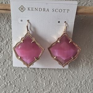 Kendra Scott Pink Cats Eye ? Drop Earrings
